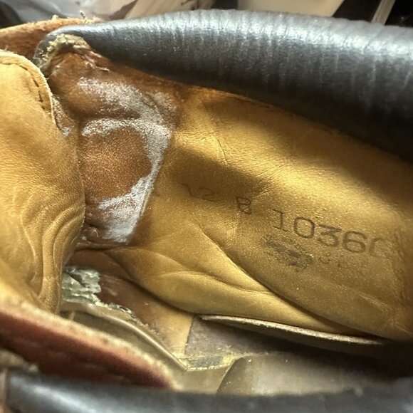 IRISH SETTER USA by Red Wing Vtg Cognac All-Leather Mountain Boots Men's 12B - Picture 14 of 16